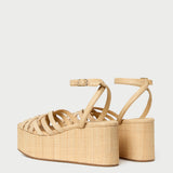 Loeffler Randall - Channing Natural Raffia Platform Sandal