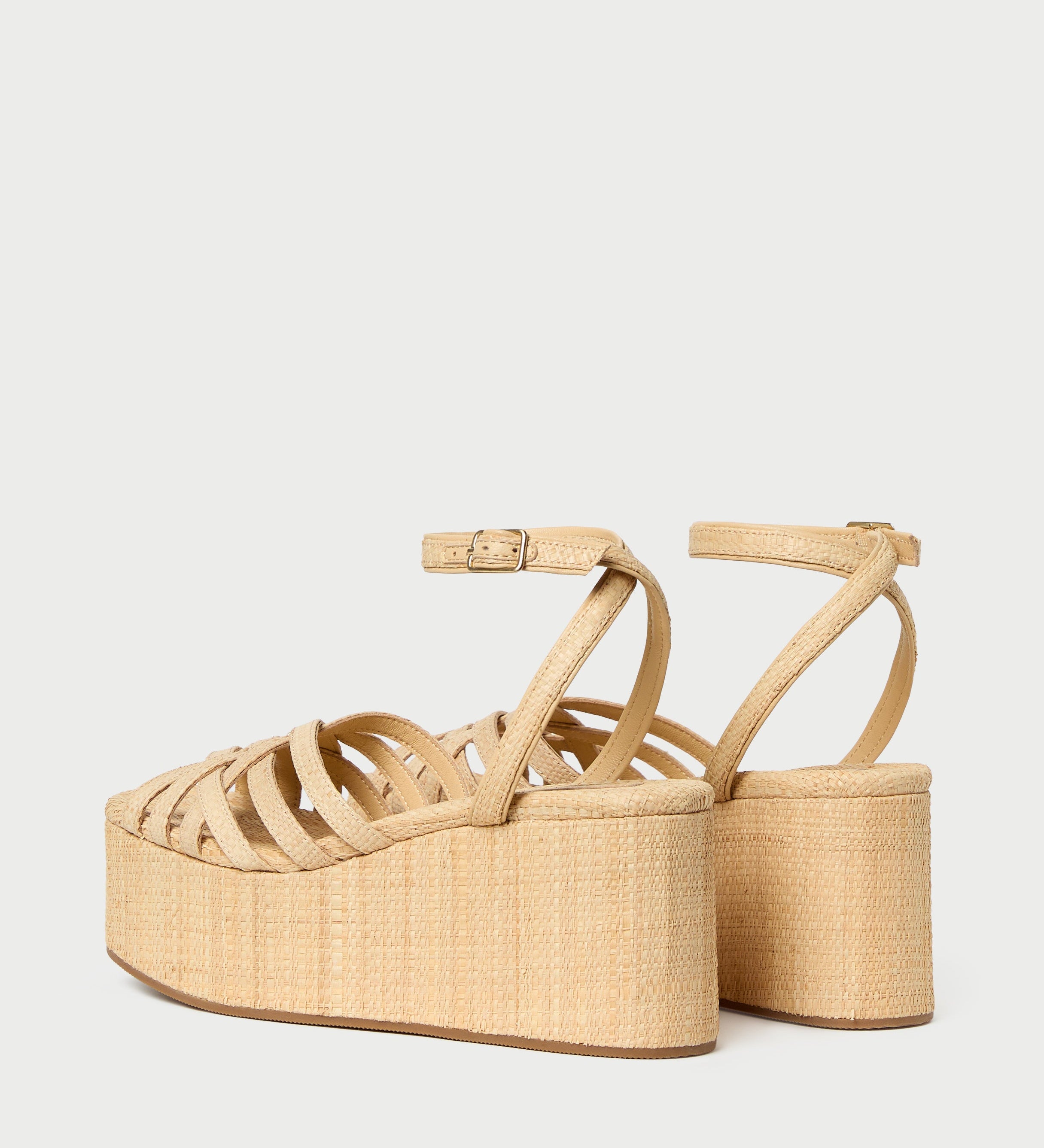 Loeffler Randall - Channing Natural Raffia Platform Sandal