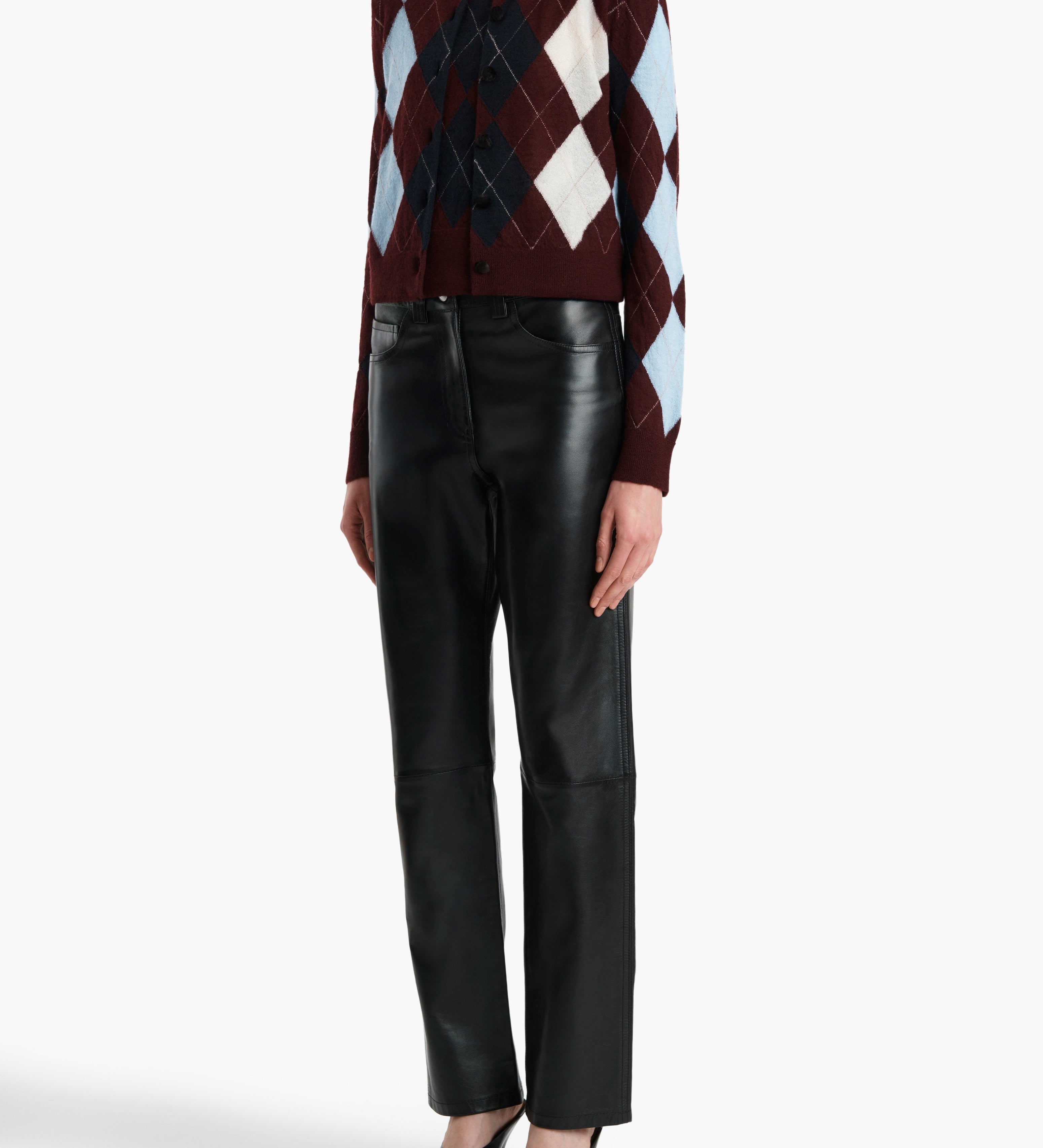 Khaite - Charli Cardigan in Merlot Multi
