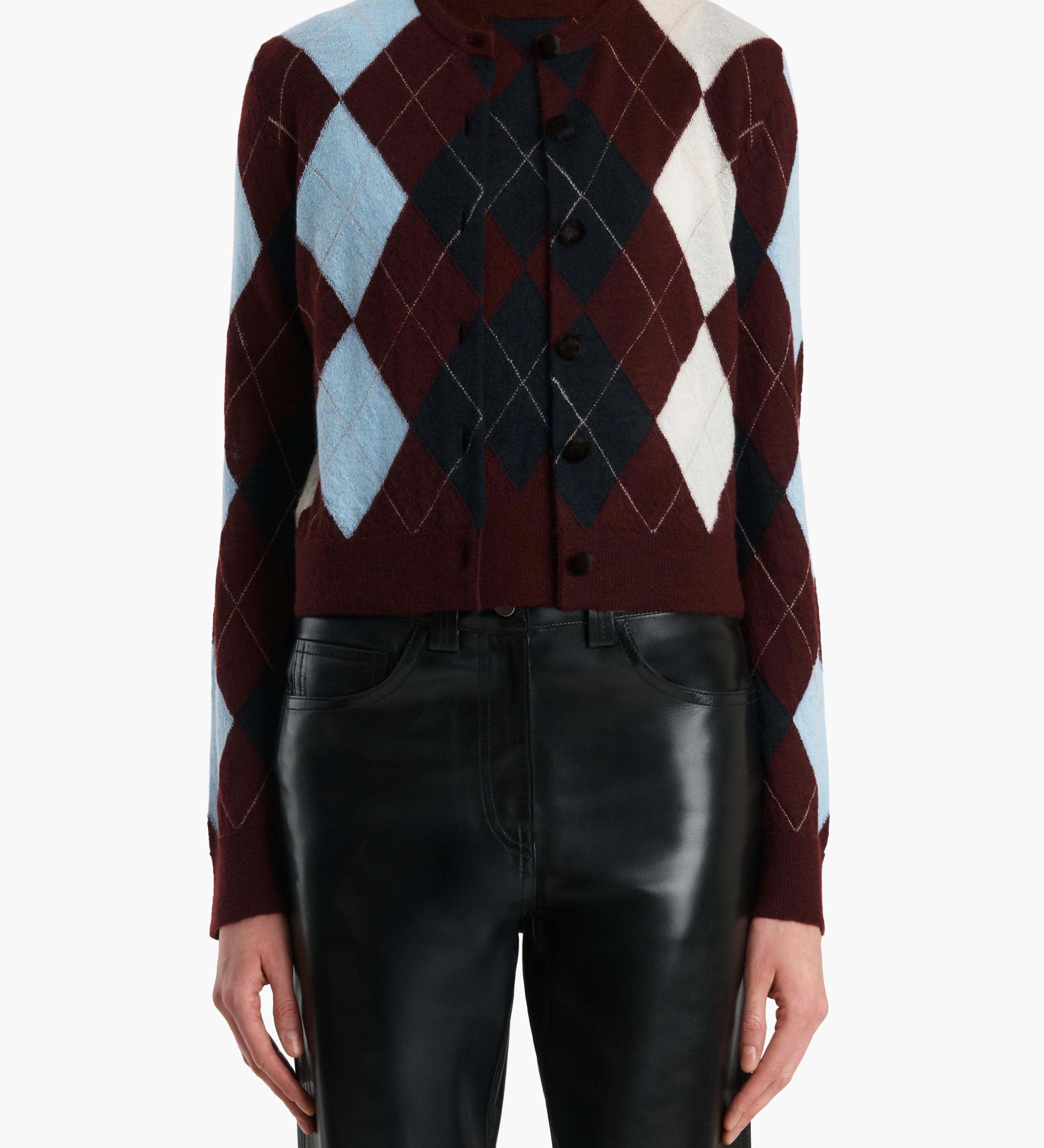 Khaite - Charli Cardigan in Merlot Multi