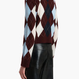 Khaite - Charli Cardigan in Merlot Multi