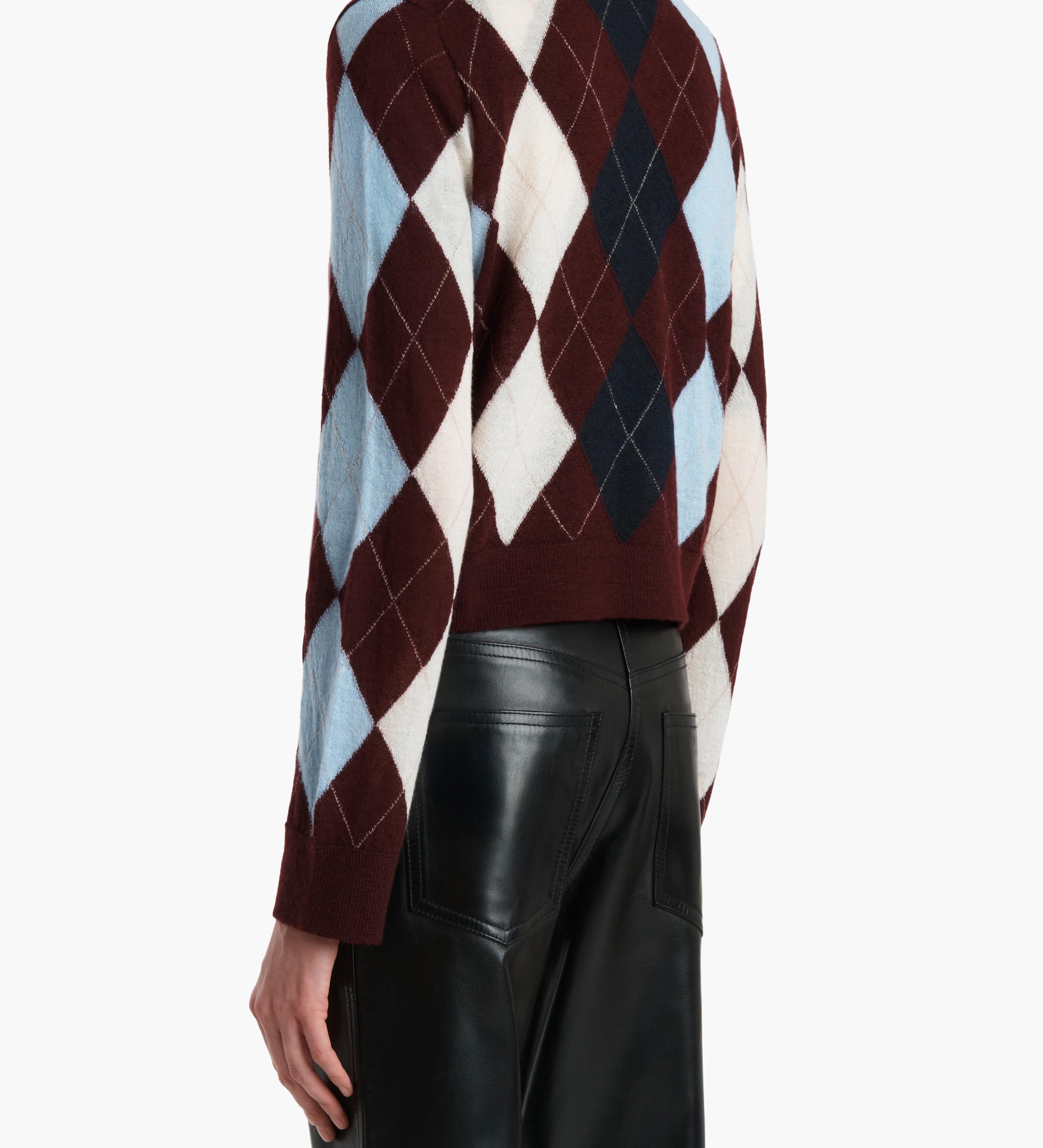 Khaite - Charli Cardigan in Merlot Multi