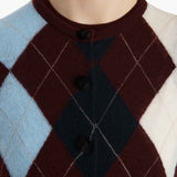 Khaite - Charli Cardigan in Merlot Multi