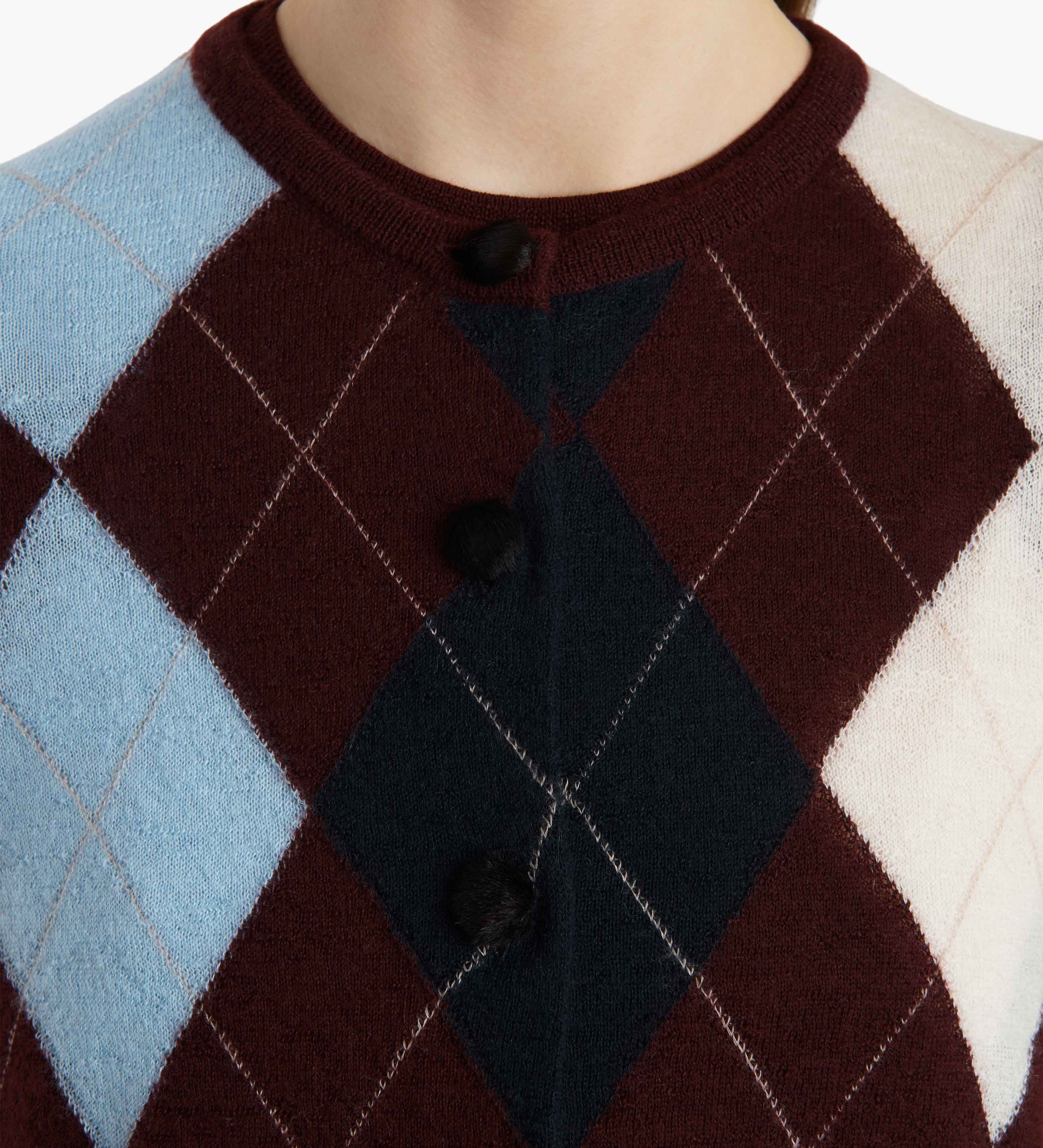 Khaite - Charli Cardigan in Merlot Multi