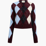 Khaite - Charli Cardigan in Merlot Multi