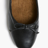 Khaite - Charlotte Ballerina Flat in Black Leather