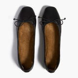 Khaite - Charlotte Ballerina Flat in Black Leather
