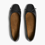 Khaite - Charlotte Ballerina Flat in Black Leather