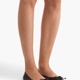 Khaite - Charlotte Ballerina Flat in Black Leather