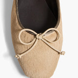Khaite - Charlotte Ballerina Flat in Barley Haircalf