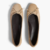 Khaite - Charlotte Ballerina Flat in Barley Haircalf