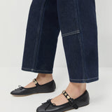 Loeffler Randall - Chiara Black Leather Mary Jane