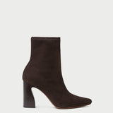 Chloe Brown Suede Ankle Boot in brown suede.
