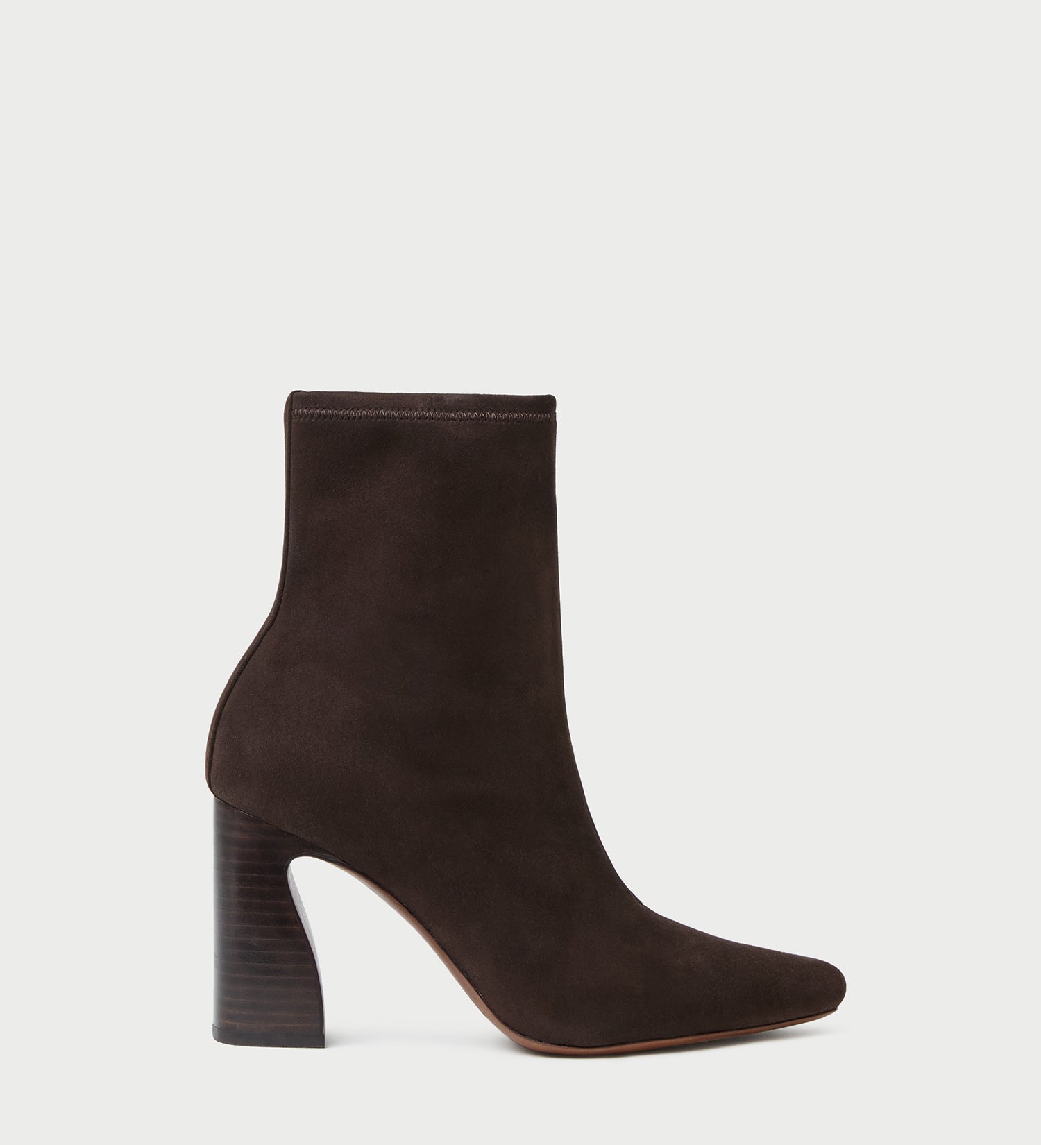 Chloe Brown Suede Ankle Boot in brown suede.