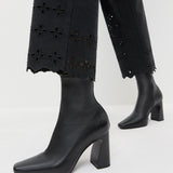 Loeffler Randall - Chloe Black Leather Ankle Boot