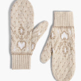 Khaite - Christel Mittens in Ecru Multi