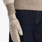 Khaite - Christel Mittens in Ecru Multi