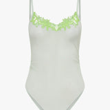 Christopher Esber - Hibiscus Embroidered Rib Bodysuit