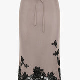 Christopher Esber - Hibiscus Embroidered Rib Skirt
