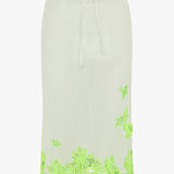 Christopher Esber - Hibiscus Embroidered Rib Skirt