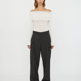 Christopher Esber - Sonora Veiled Long Sleeve Top
