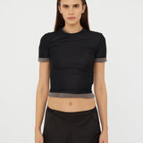 Christopher Esber - Sheer Overlay Loophole Rib Tee