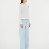 Christopher Esber - Sheer Overlay Peephole Rib Top
