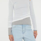 Christopher Esber - Sheer Overlay Peephole Rib Top