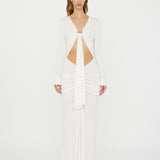 Christopher Esber - Bezel Quartz Disconnect Long Sleeve Dress