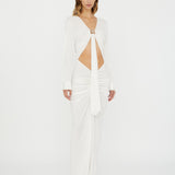 Christopher Esber - Bezel Quartz Disconnect Long Sleeve Dress