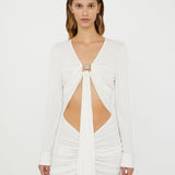 Christopher Esber - Bezel Quartz Disconnect Long Sleeve Dress