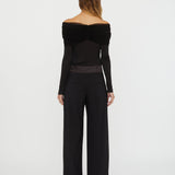 Christopher Esber - Sonora Veiled Long Sleeve Top