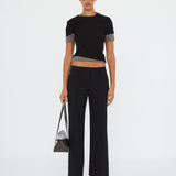 Christopher Esber - Sheer Ribbed Overlay Loophole Tee