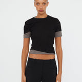 Christopher Esber - Sheer Ribbed Overlay Loophole Tee