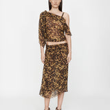 Christopher Esber - Cord Trimmed Silk Ruche Skirt