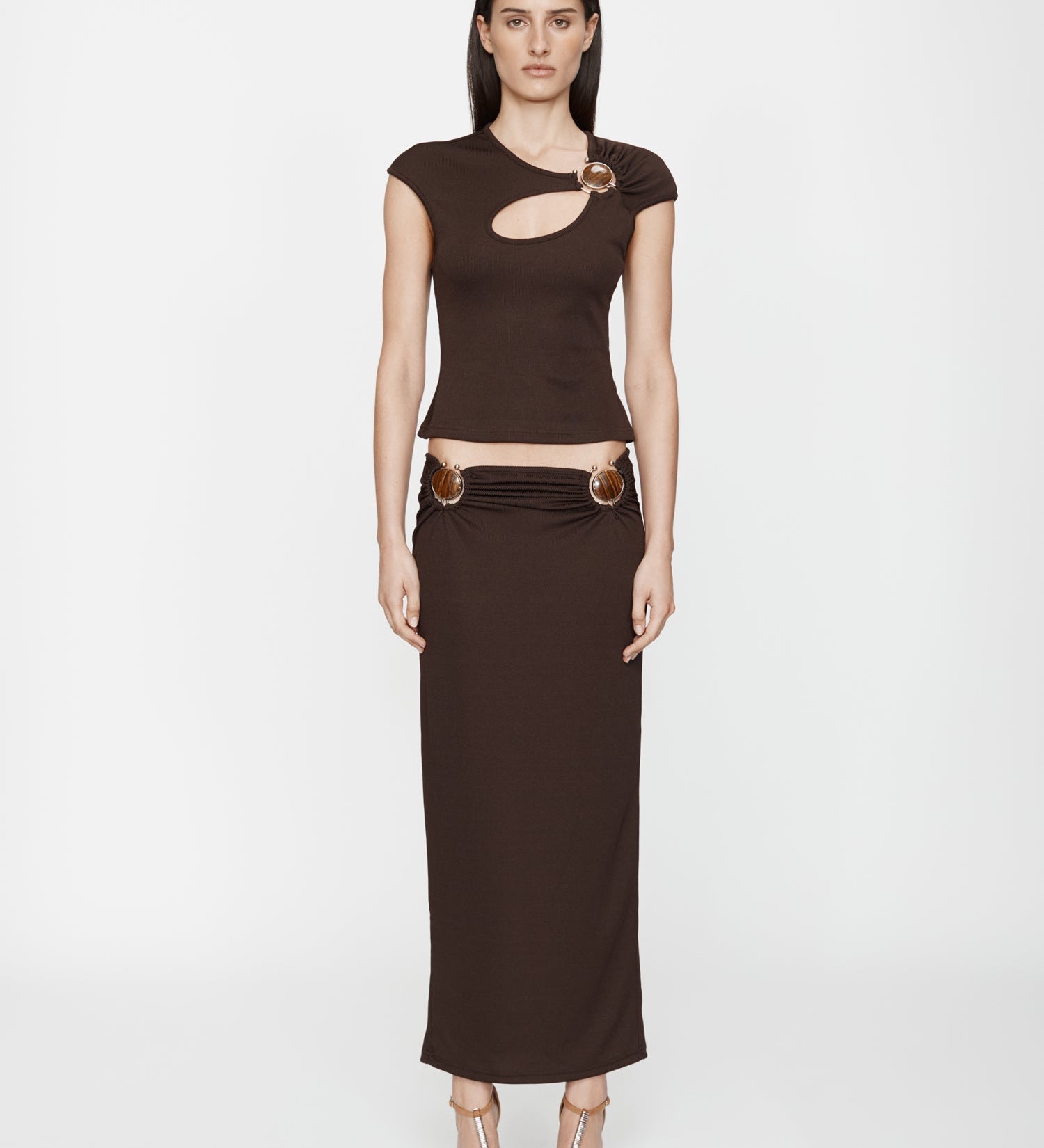 Christopher Esber - Mineral Stone Ruched Skirt