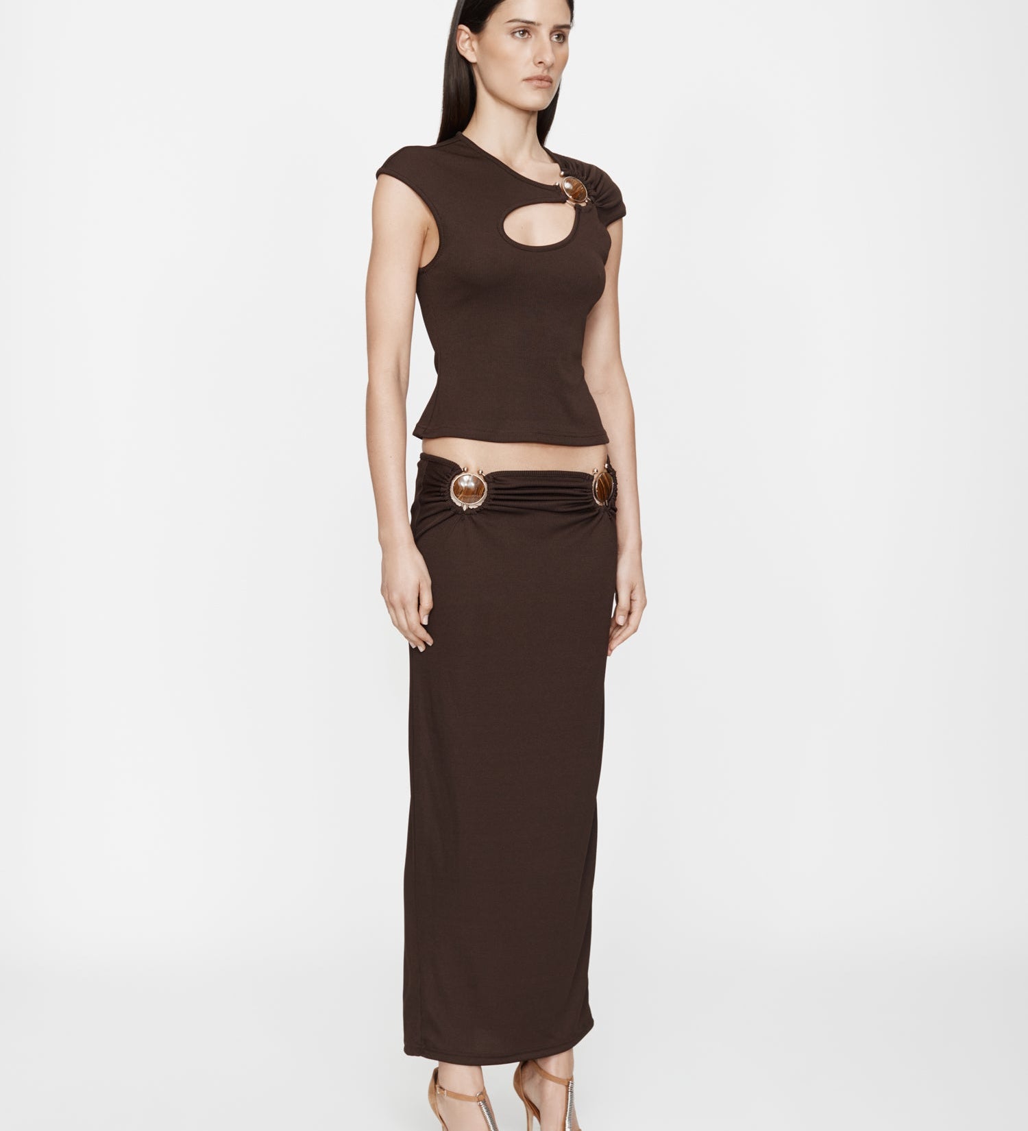 Christopher Esber - Mineral Stone Ruched Skirt