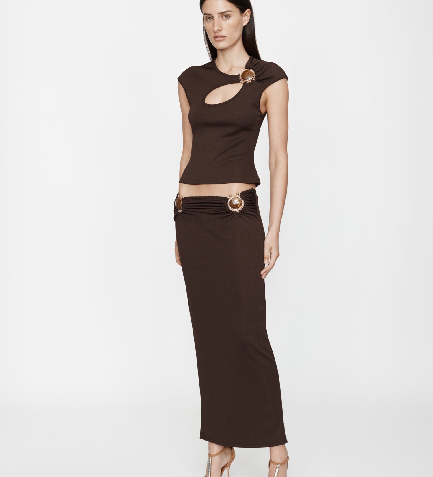 Christopher Esber - Mineral Stone Ruched Skirt