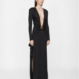 Christopher Esber - Mineral Stone Cascade Long Sleeve Dress