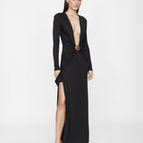 Christopher Esber - Mineral Stone Cascade Long Sleeve Dress