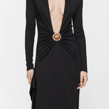 Christopher Esber - Mineral Stone Cascade Long Sleeve Dress