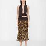 Christopher Esber - Cord Trimmed Silk Ruche Skirt