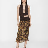 Christopher Esber - Cord Trimmed Silk Ruche Skirt