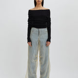 Christopher Esber - Silk Parchment Denim Jean