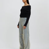 Christopher Esber - Silk Parchment Denim Jean