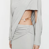 Christopher Esber - Encased Nature Resin Draped Jersey Dress
