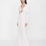 Christopher Esber - Arced Palm Strapless Shawl Gown
