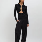 Christopher Esber - Orbit Ruched Long Sleeve Top