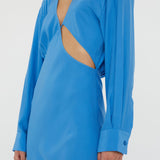 Christopher Esber - Crosscut Silk Long Sleeve Dress