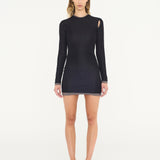 Christopher Esber - Sheer Overlay Peephole Rib Dress